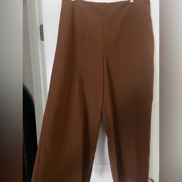 Joie Brown Wide-Leg Pants with Flowing Fit Size 12 - Picture 2 of 4